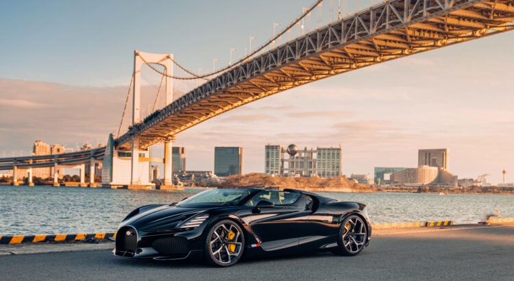 Bugatti W16 Mistral : l'ultime roadster de 1600 ch en tournée en Asie