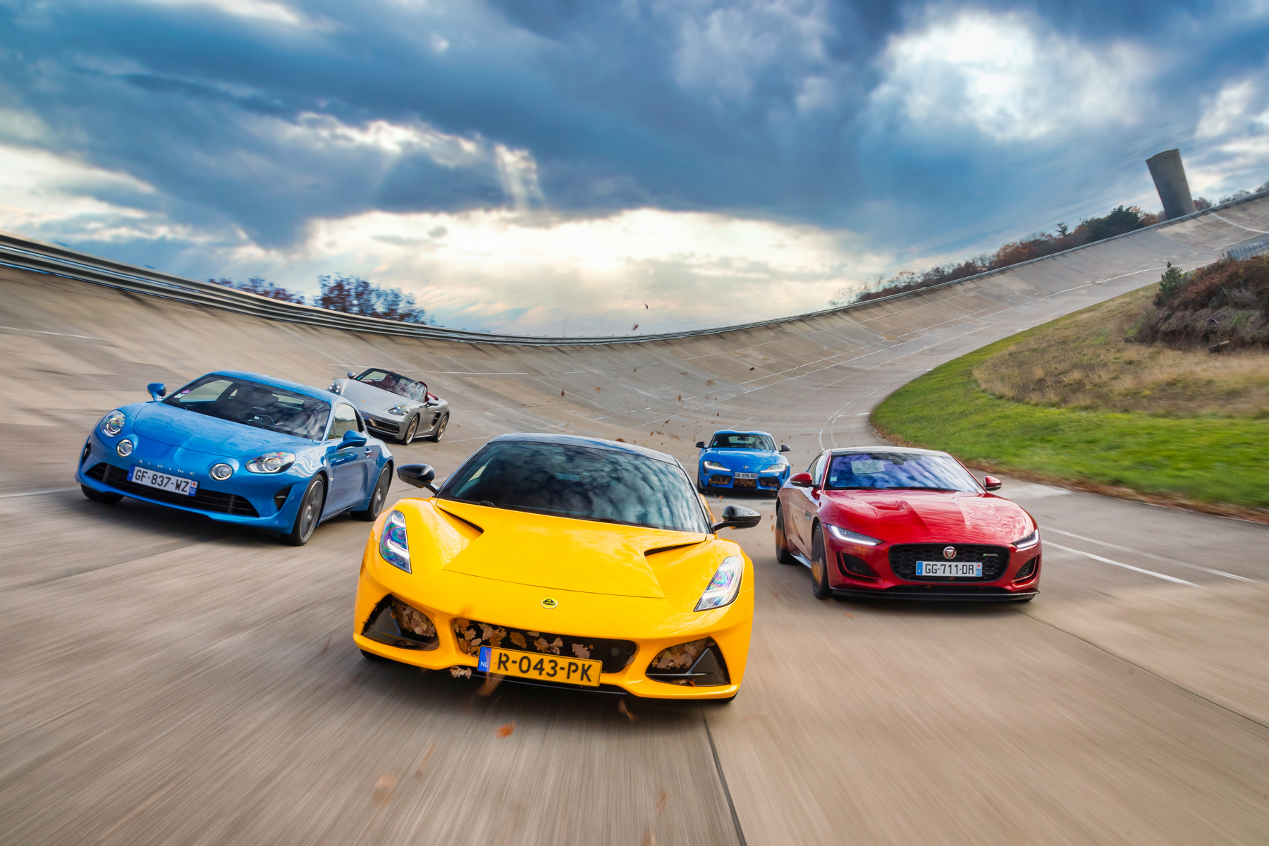 Lotus Emira - jaguar F-type - Alpine A110 - Porsche Boxster 25 ans - Toyota Supra