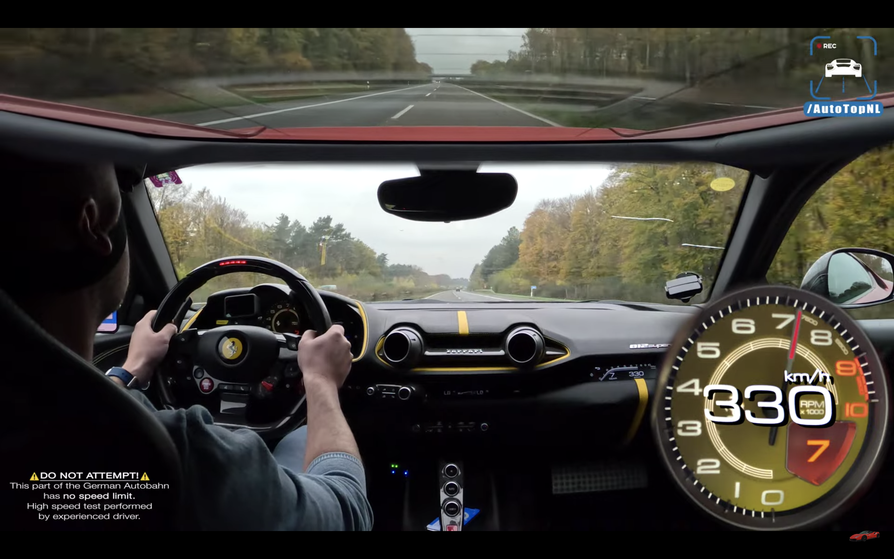 Ferrari 812 Superfast Novitech autoroute