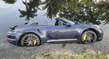 Porsche 911 Turbo S &agrave; l'eau