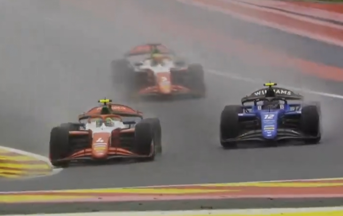 Dépassement Raidillon Eau Rouge Andrea Kimi Antonelli Belgique Spa 2024 vidéo