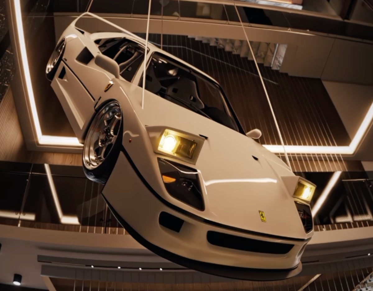 Ferrari F40 lustre salon vidéo