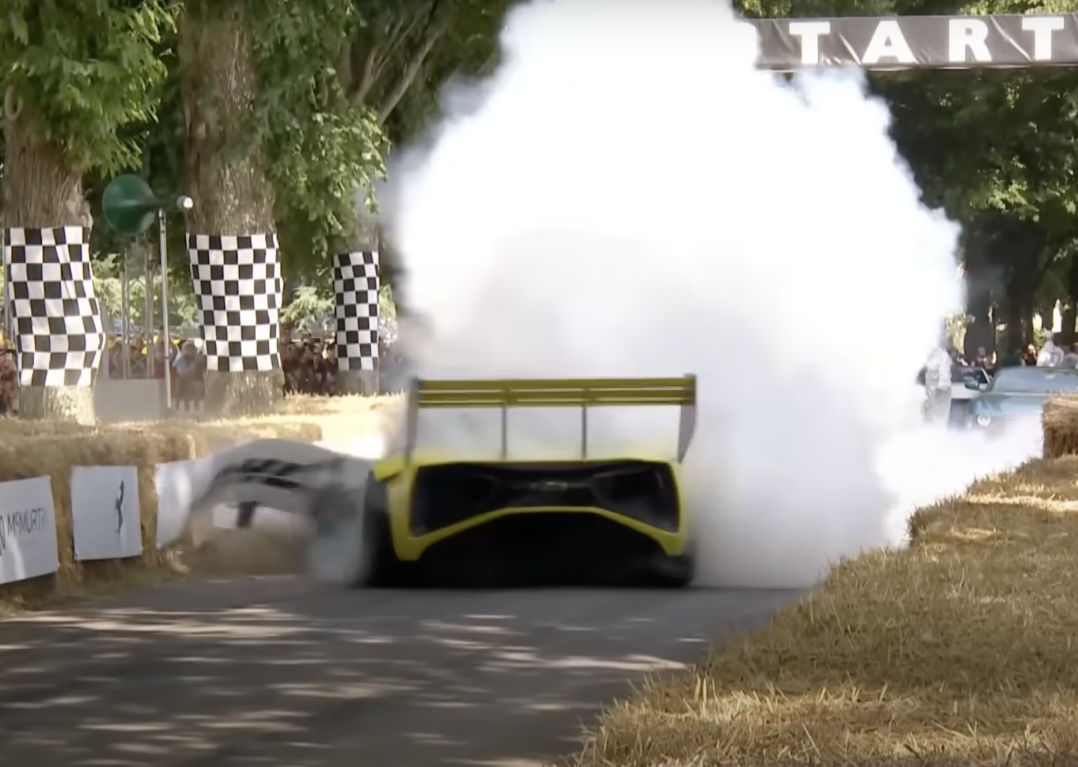 Lotus Evija X crash Goodwood
