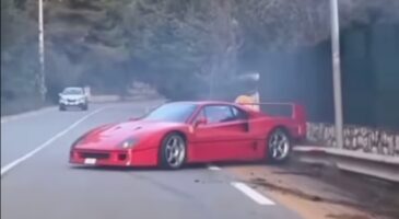 Ferrari F40 accident vid&eacute;o 2025