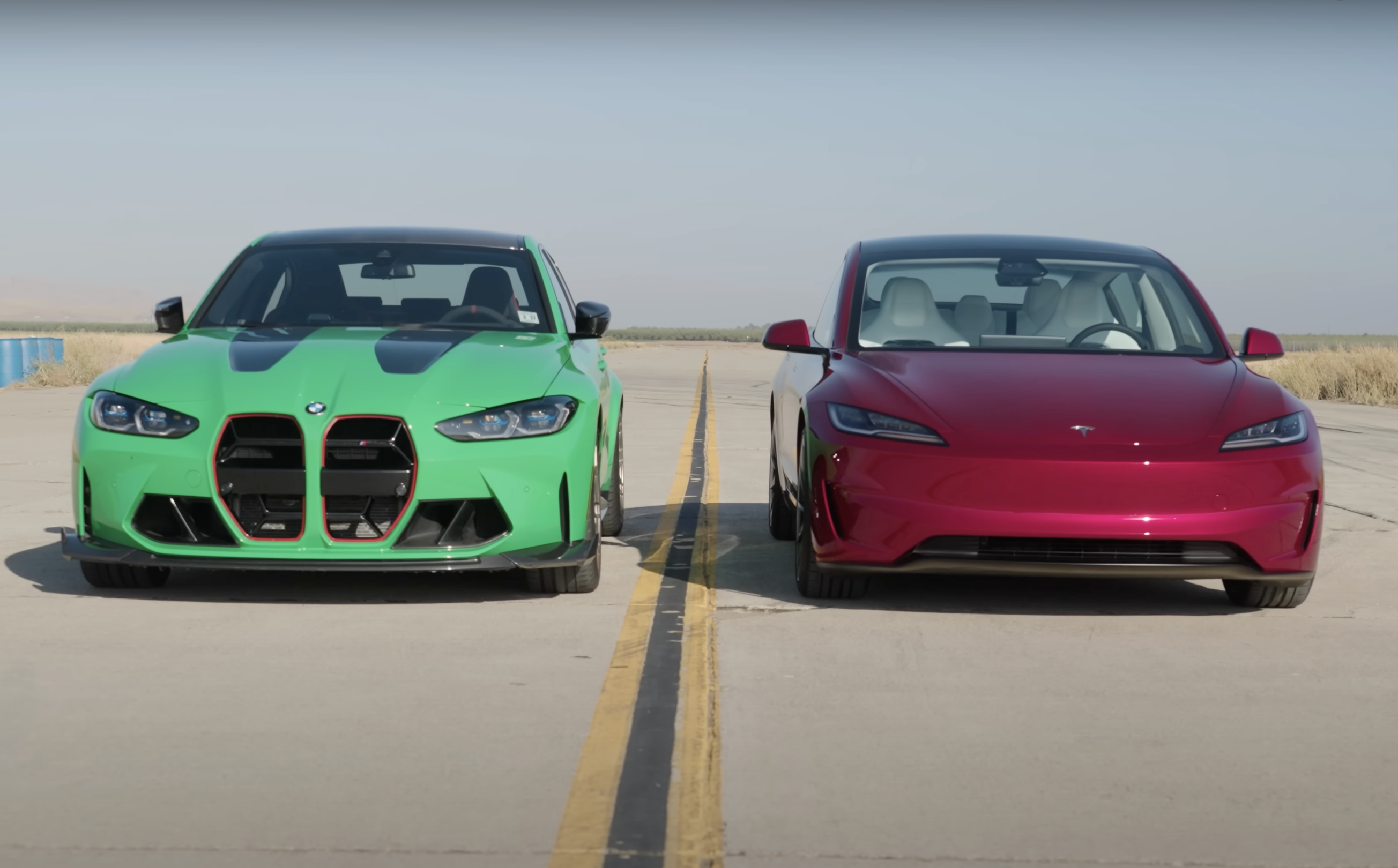 Tesla Model 3 Performance vs BMW M3 CS