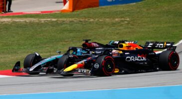 Max Verstappen George Russell F1 Espagne 2025