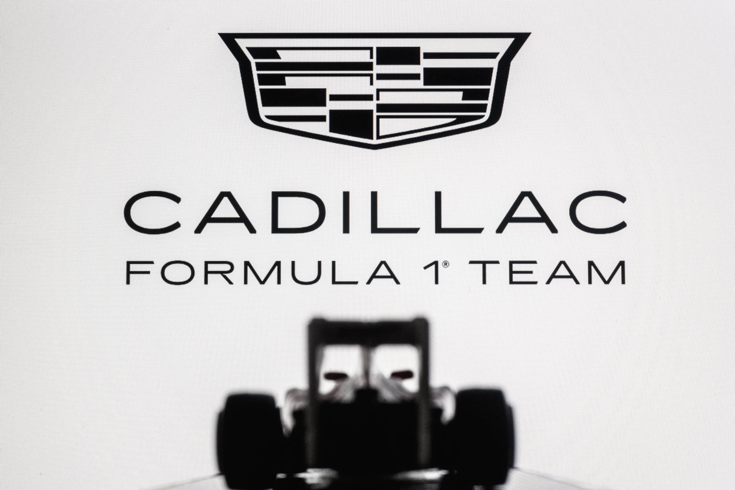 photo maquette de la monoplace Cadillac Formula One Team