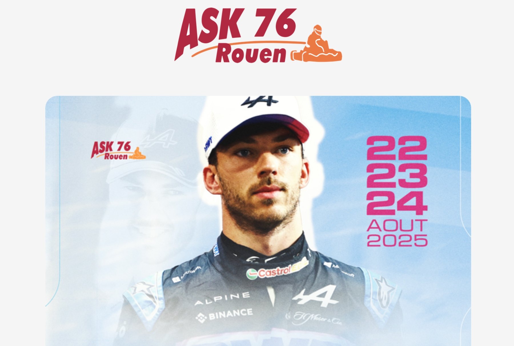 Pierre Gasly F1 trophée Karting 2025