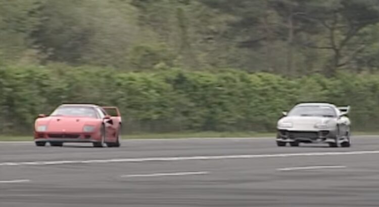 Le jour où : une Ferrari F40 affrontait une Toyota Supra en "drag race" ! (+ vidéo)
