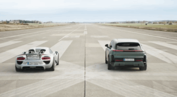 Porsche Cayenne Turbo Electric vs 918 Spyder
