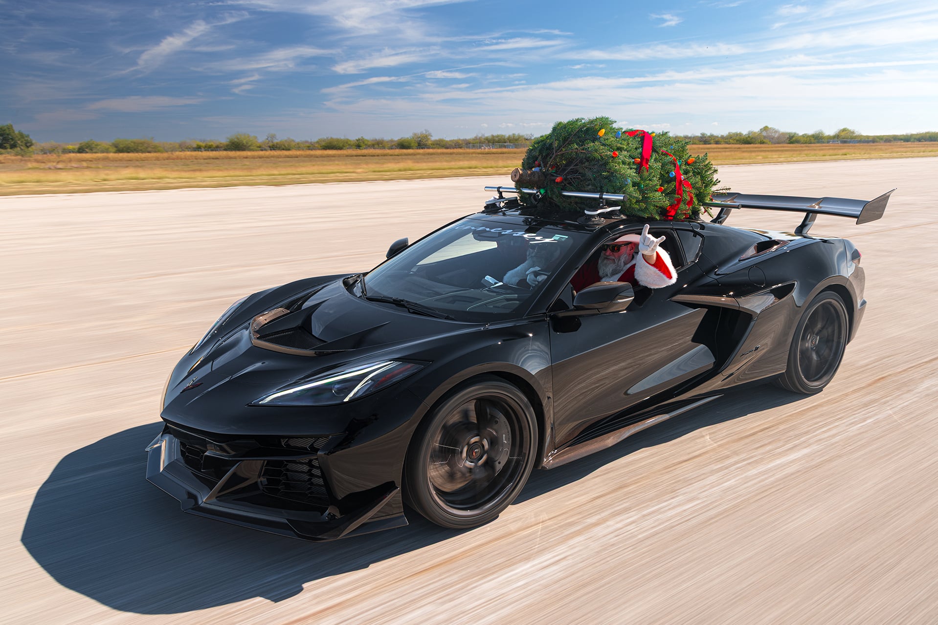 Chevrolet Corvette C8 ZR1 Hennessey sapin de No&euml;l vid&eacute;o