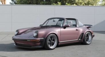 Cette Porsche 911 type 964 customis&eacute;e par Singer a re&ccedil;u l'aide de Red Bull.